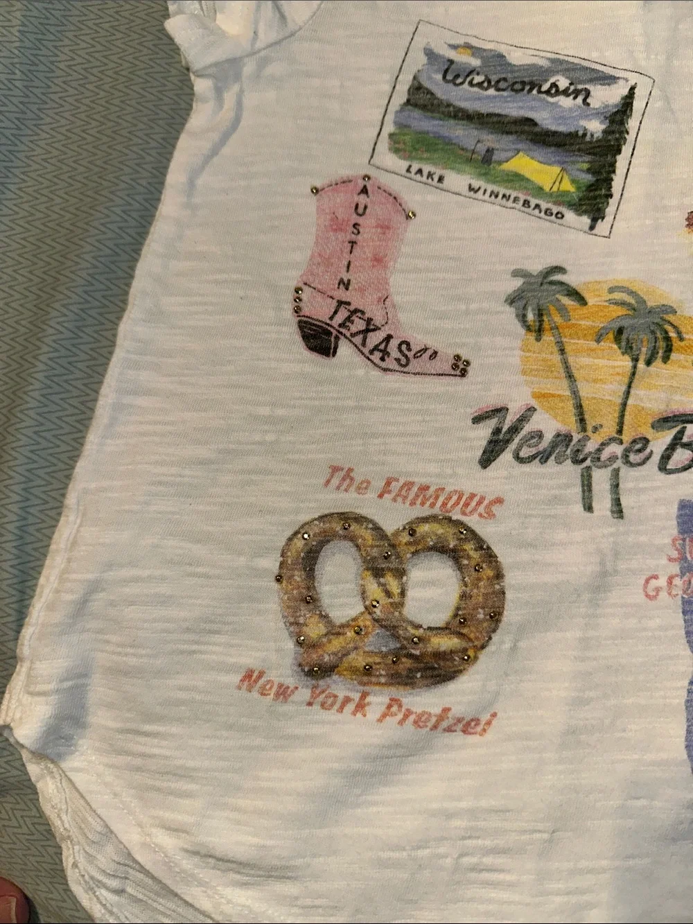 OshKosh B'gosh White Girls' Across the USA Travel Graphic Tee